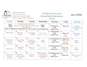 Wedgwood Calendar Jan 2026