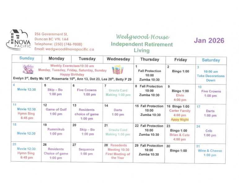 Wedgwood Calendar Jan 2026