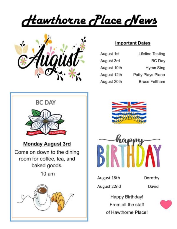 August 2026 Newsletter