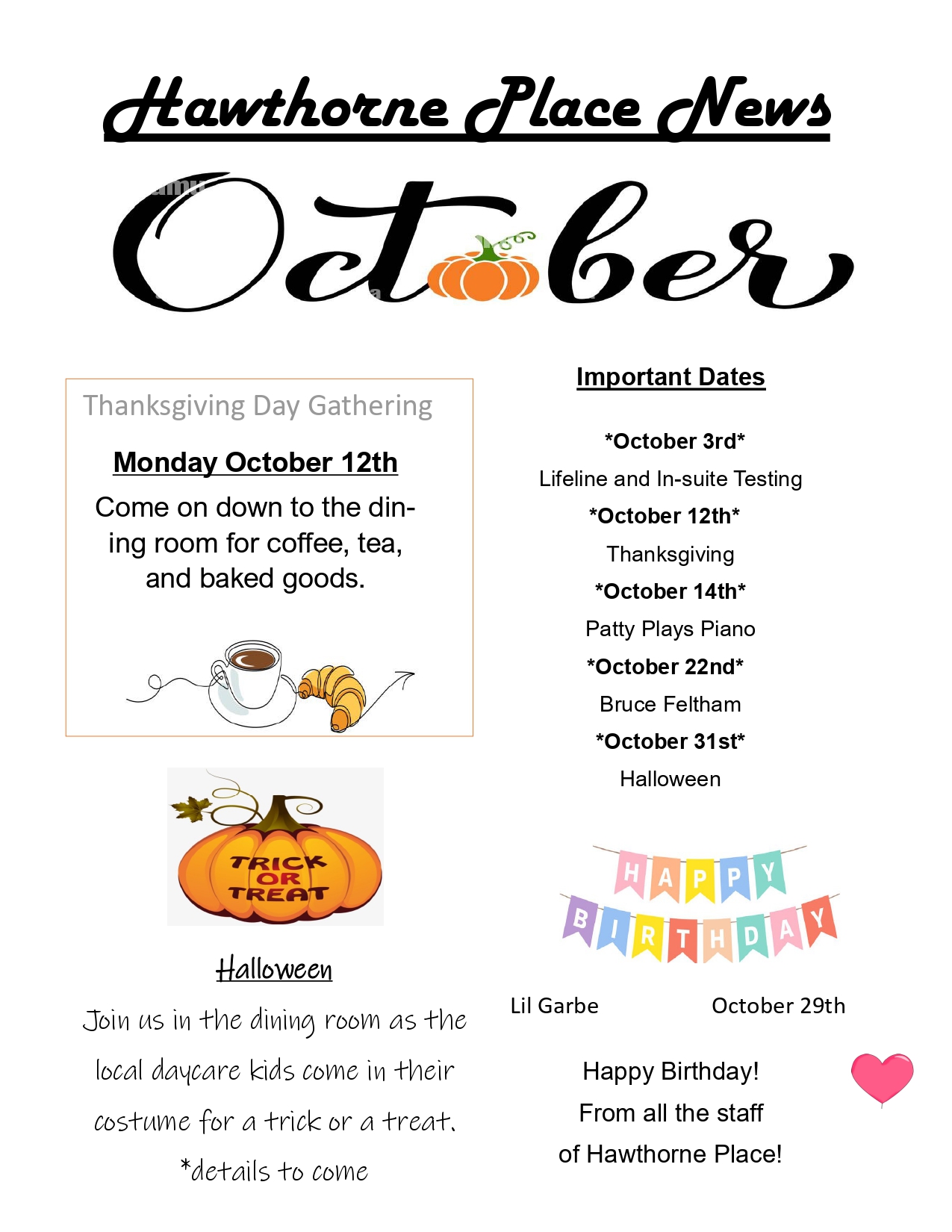 October 2026 Newsletter